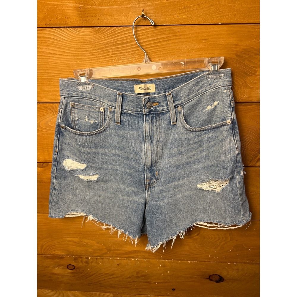 Madewell Light Blue Distressed Denim Jean Shorts